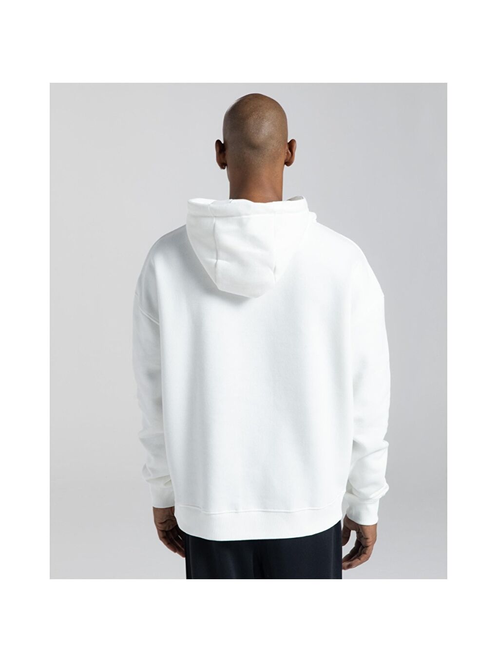 Authentic Ageo Erkek Beyaz Kapüşonlu Sweatshirt-4