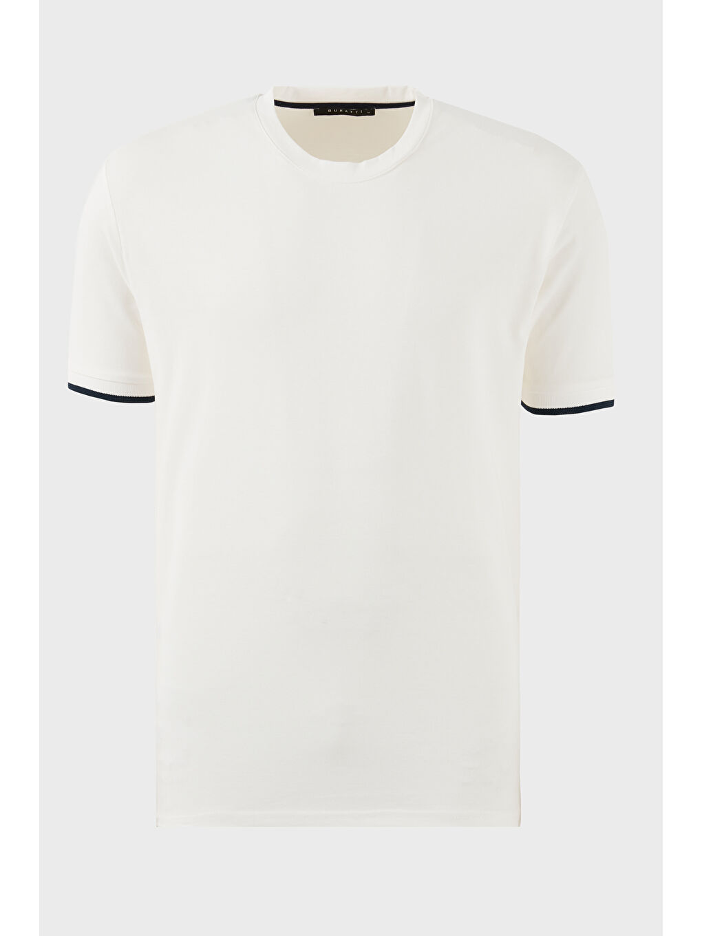 Beyaz Streç Pamuklu Regular Fit Bisiklet Yaka Tişört 5902981