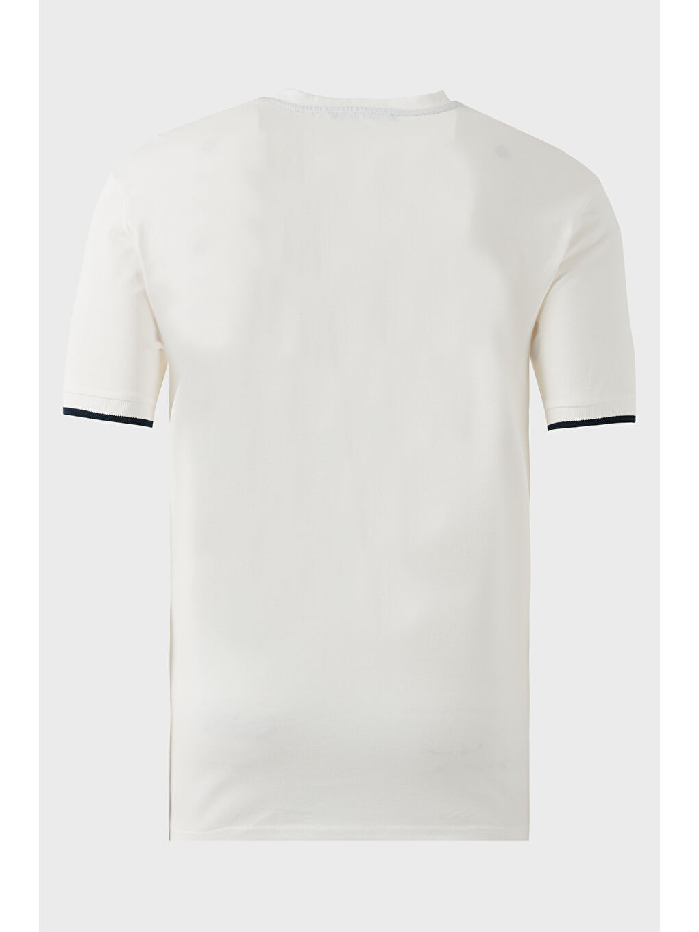 Beyaz Streç Pamuklu Regular Fit Bisiklet Yaka Tişört 5902981-2