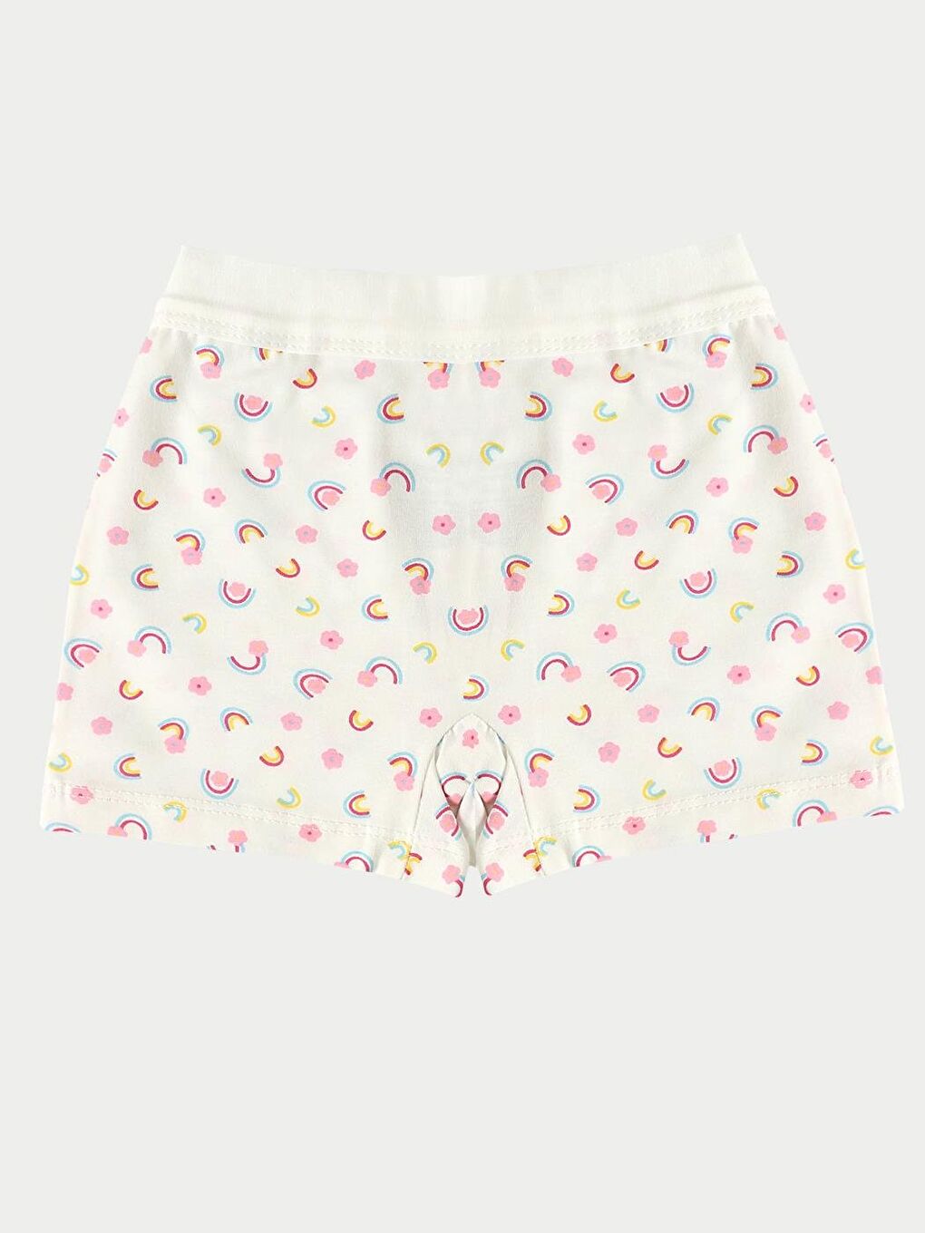 3'Lü Kız Çocuk Pamuklu Rain Karışık Boxer Şort-1