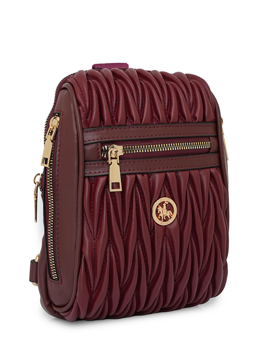 Bordo Fermuarlı Bel Çantası DJ250-4-2