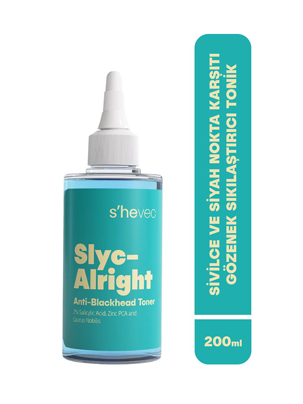 Siyah Nokta Karşıtı ve Gözenek Sıkılaştırıcı Salisilik Asit 200 ml Vegan Tonik Slyc–Alright