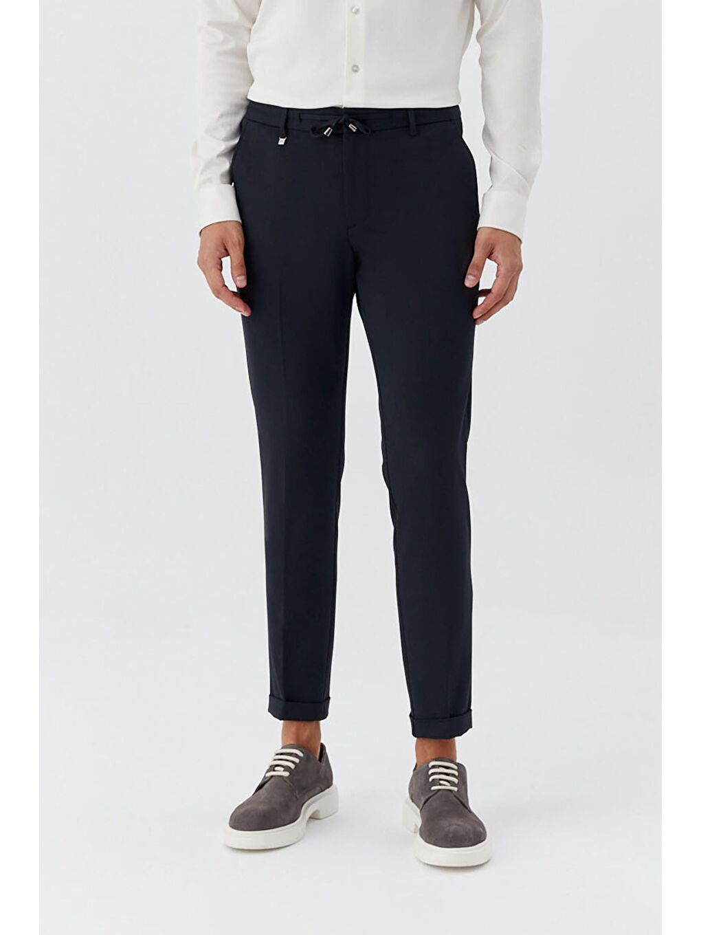 Lacivert Regular Fit Yan Cepli Jogger Erkek Pantolon