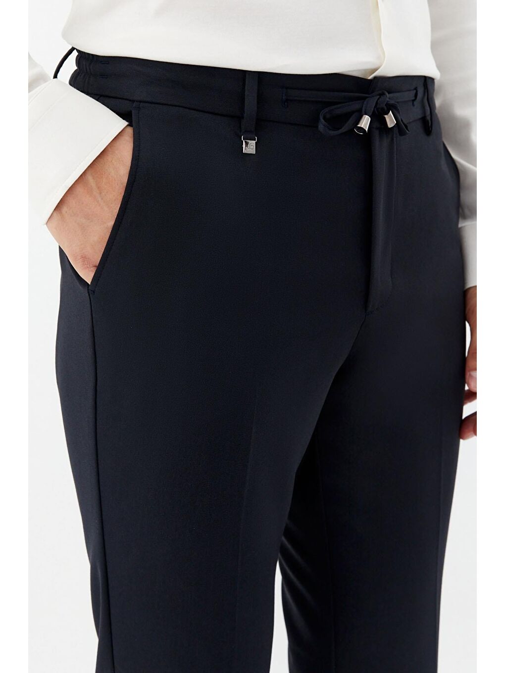 Lacivert Regular Fit Yan Cepli Jogger Erkek Pantolon-3