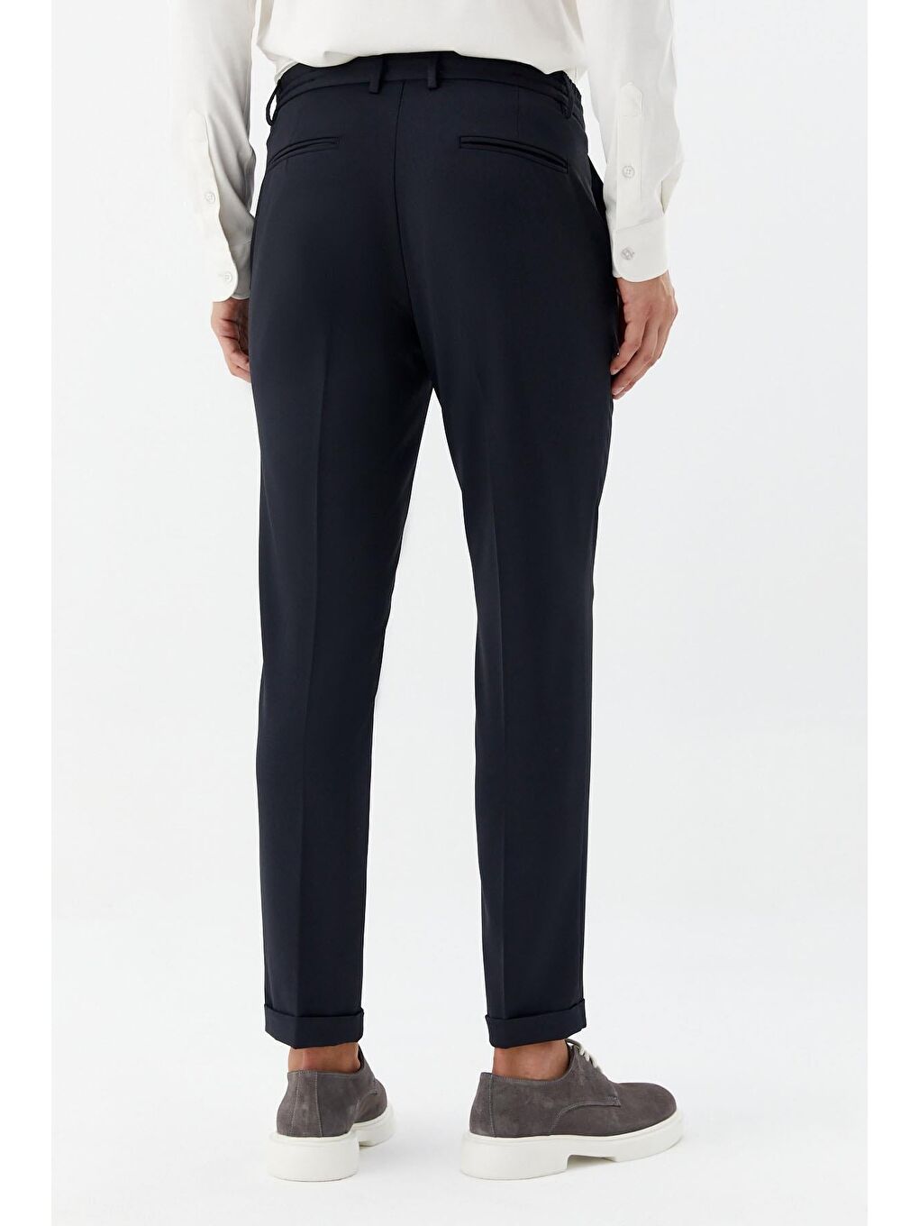 Lacivert Regular Fit Yan Cepli Jogger Erkek Pantolon-4