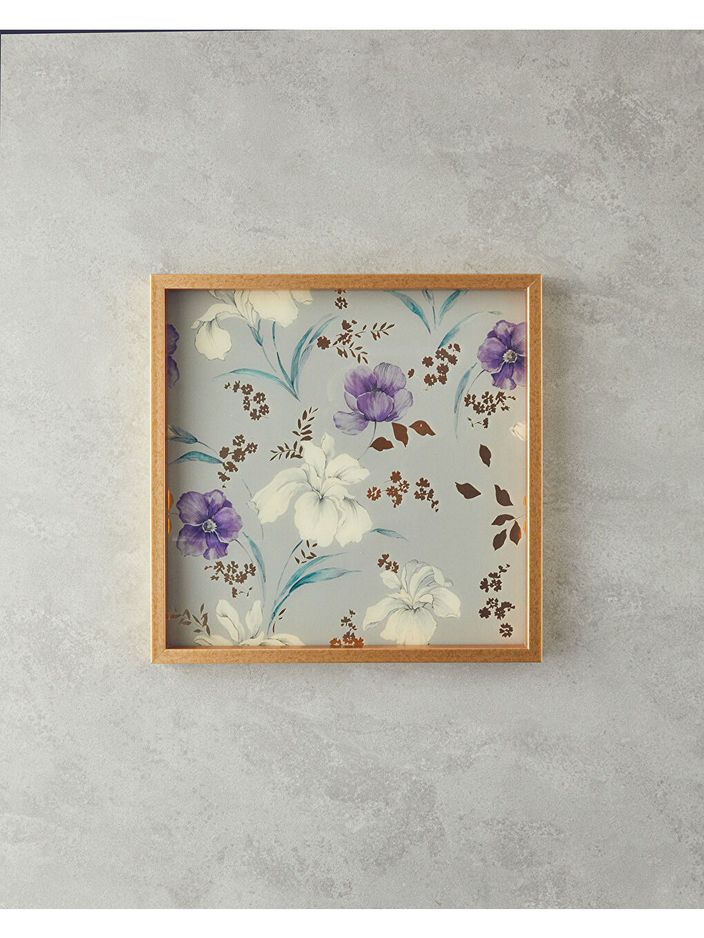 Ekru Almina Dekoratif Tepsi 33x33 cm Krem-1