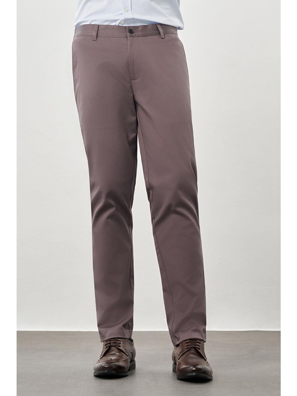 İMZA Gri Füme Pamuklu Yandan Cepli Casual Comfort Fit Chino Pantolon 1003245169 - 1