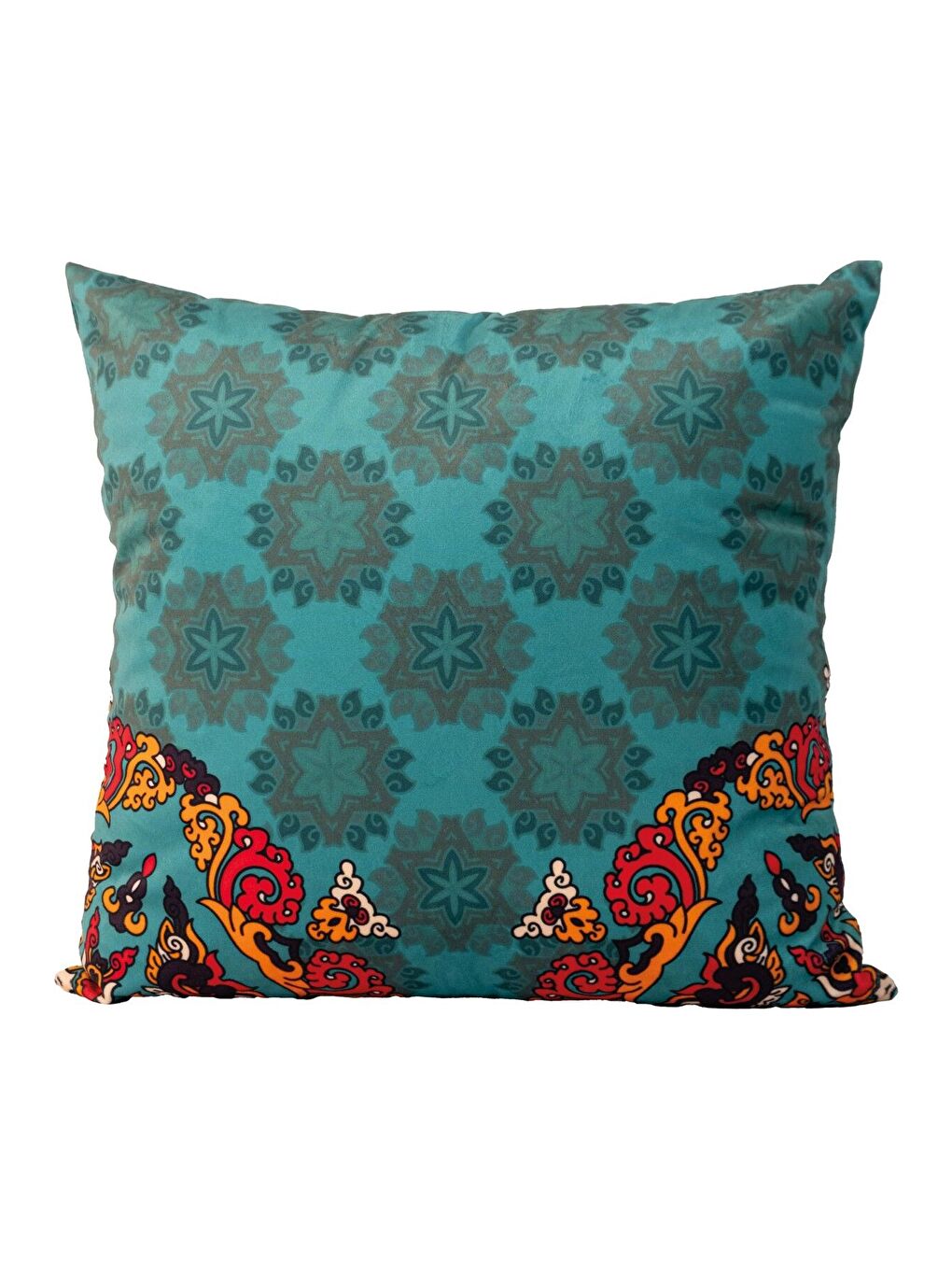 Milano Etnik desen Petrol  Dekoratif Kırlent Kılıfı 43x43-2