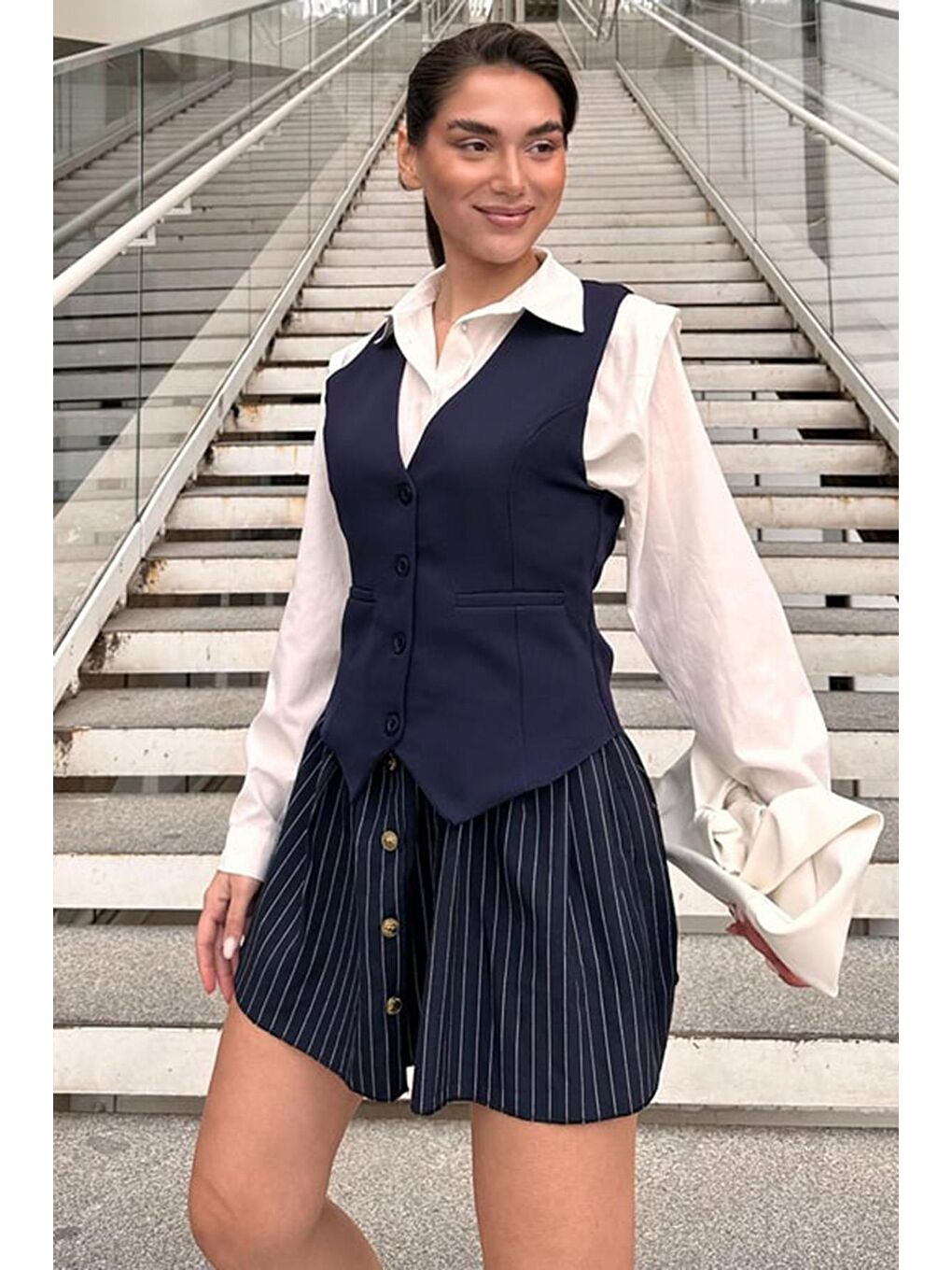 Lacivert Kadın Yelek Mg2332-2