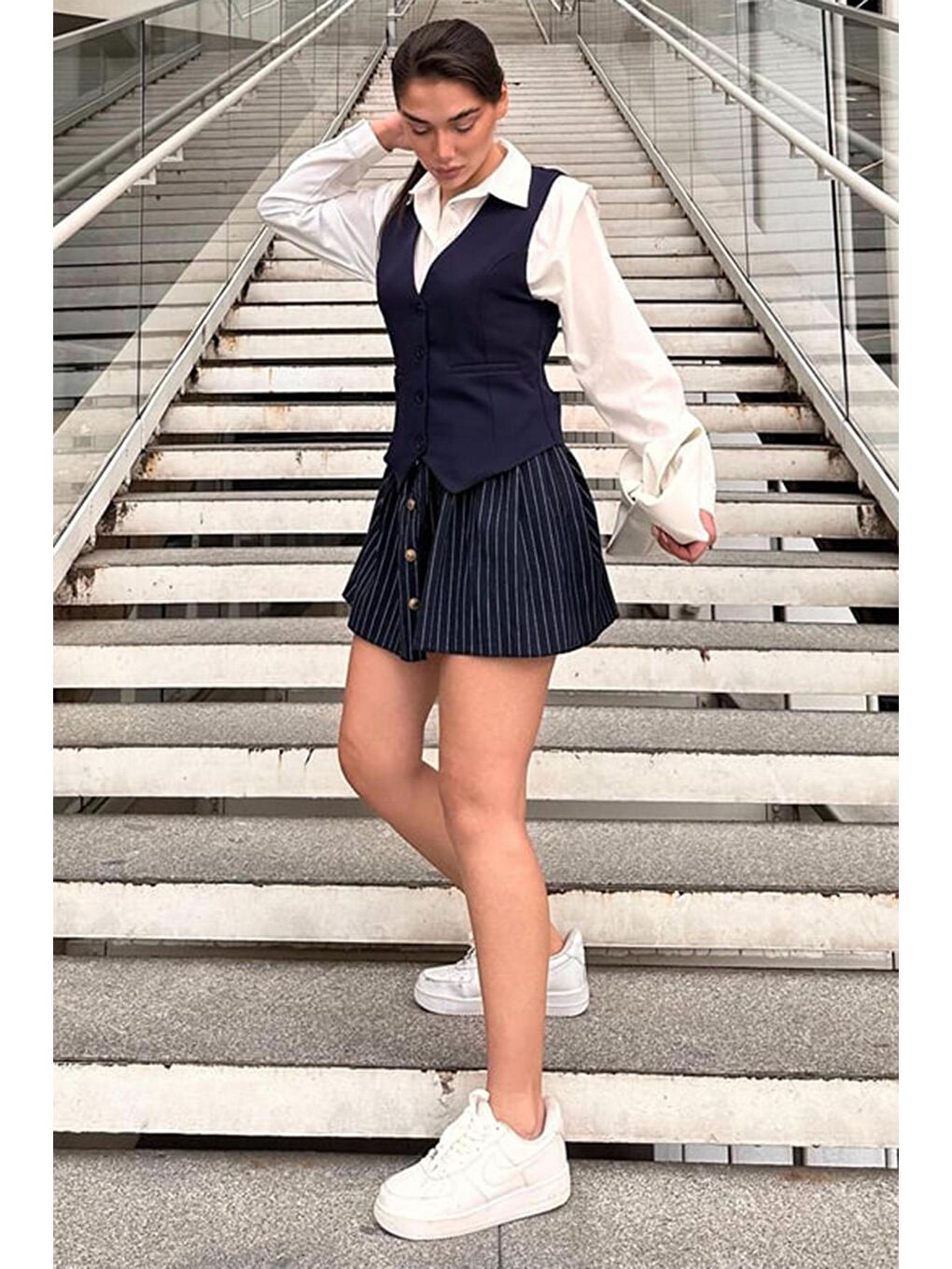 Lacivert Kadın Yelek Mg2332-5