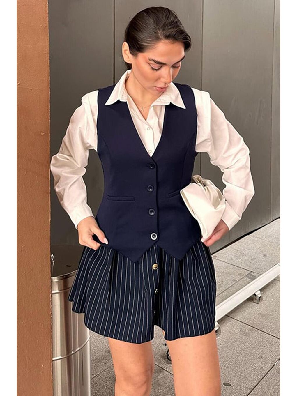 Lacivert Kadın Yelek Mg2332-6