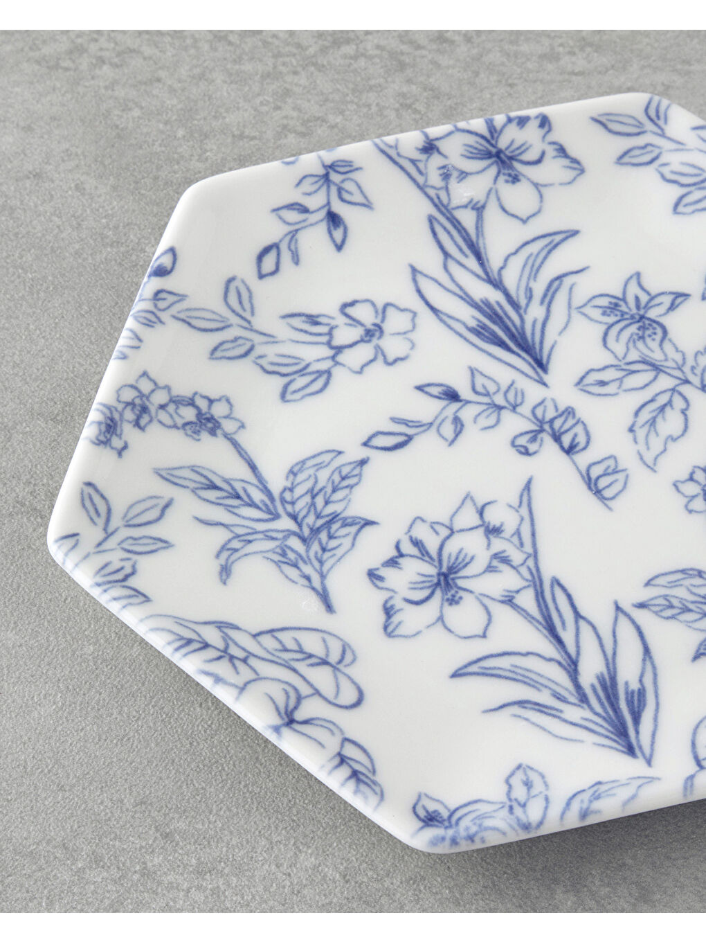 Zeta Bone Porselen Pasta Tabağı 17 cm Mavi-2