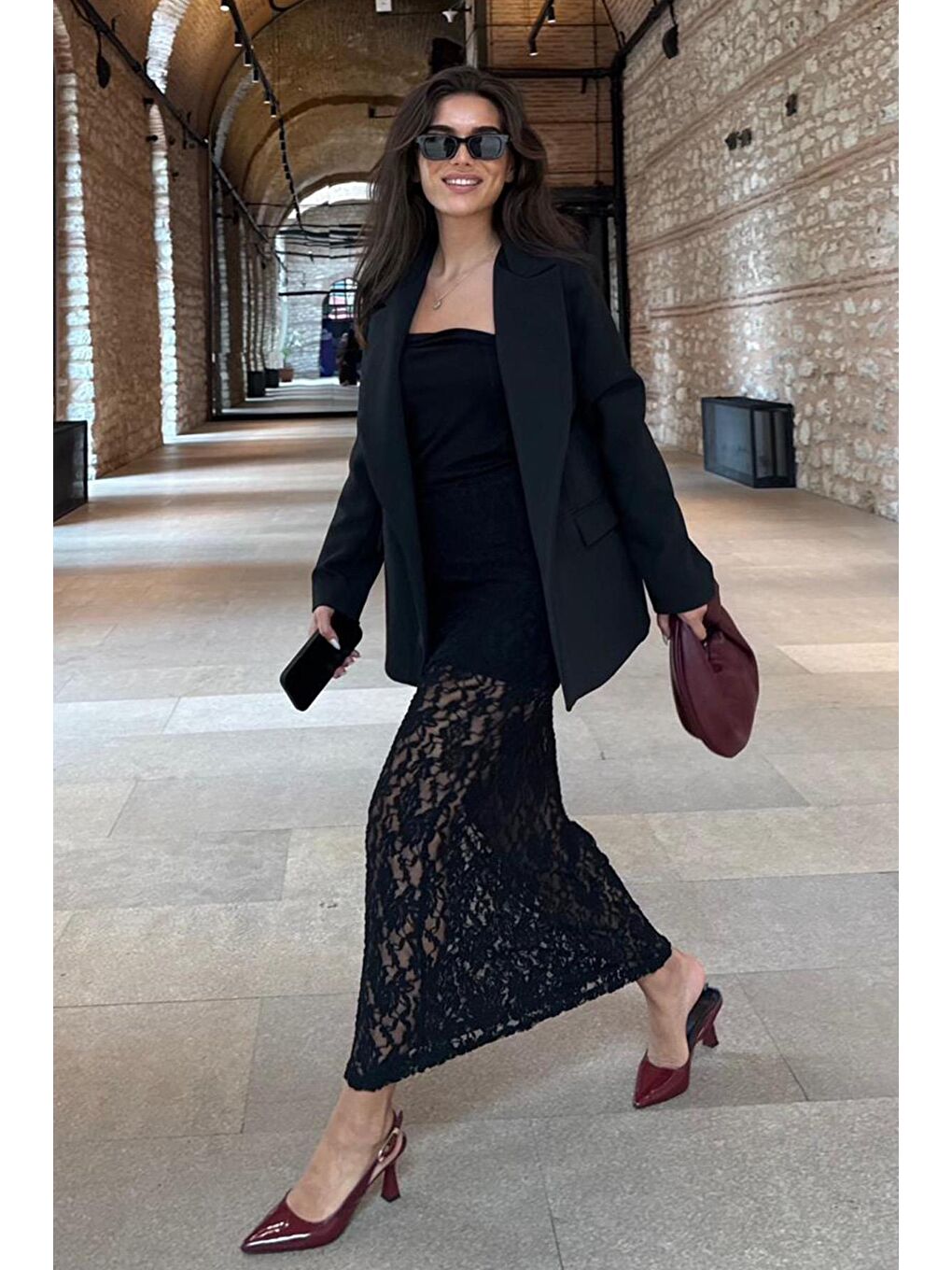 Siyah Astarlı Kadın Blazer Ceket Mg2508-6