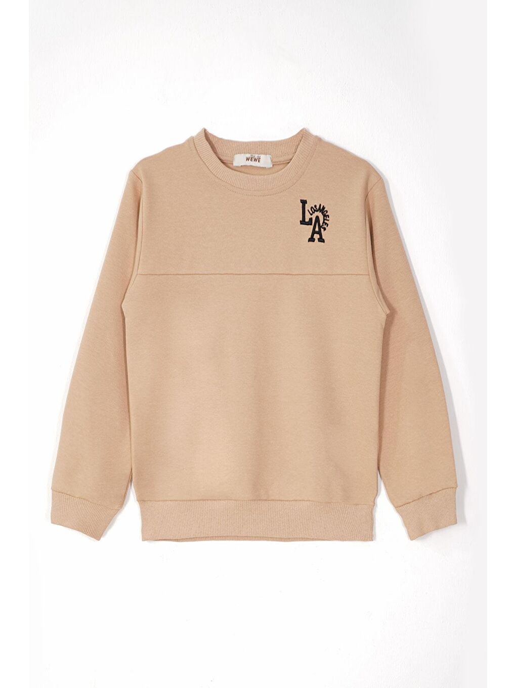 Bej Baskılı  Nakışlı Vizon Renk Erkek Çocuk Eşofman Takımı-2