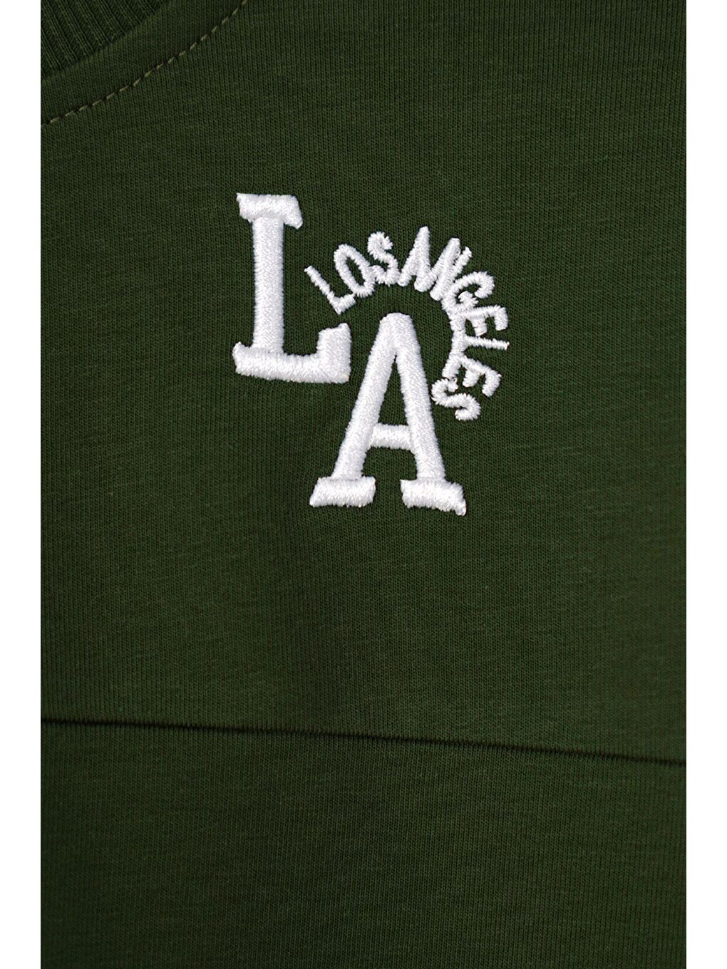 Baskılı  Nakışlı Haki Renk Erkek Çocuk Eşofman Takımı-1