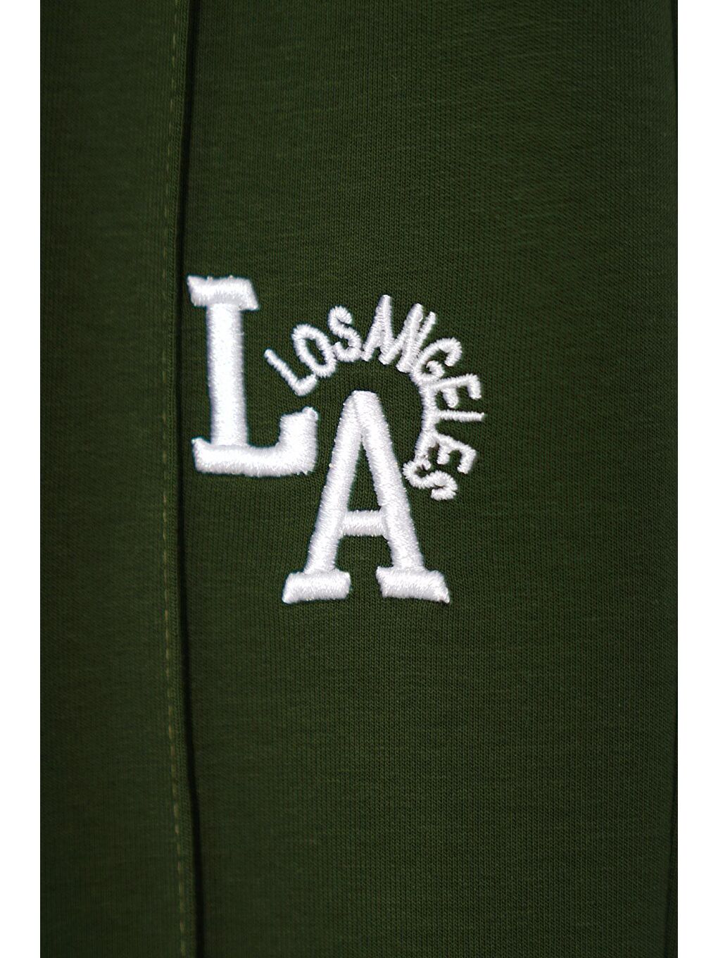 Baskılı  Nakışlı Haki Renk Erkek Çocuk Eşofman Takımı-9