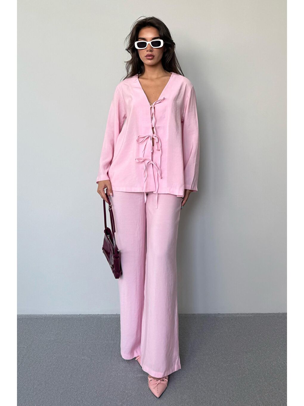 Pembe Önü Bağlamalı Alt Üst Takım Mg2473