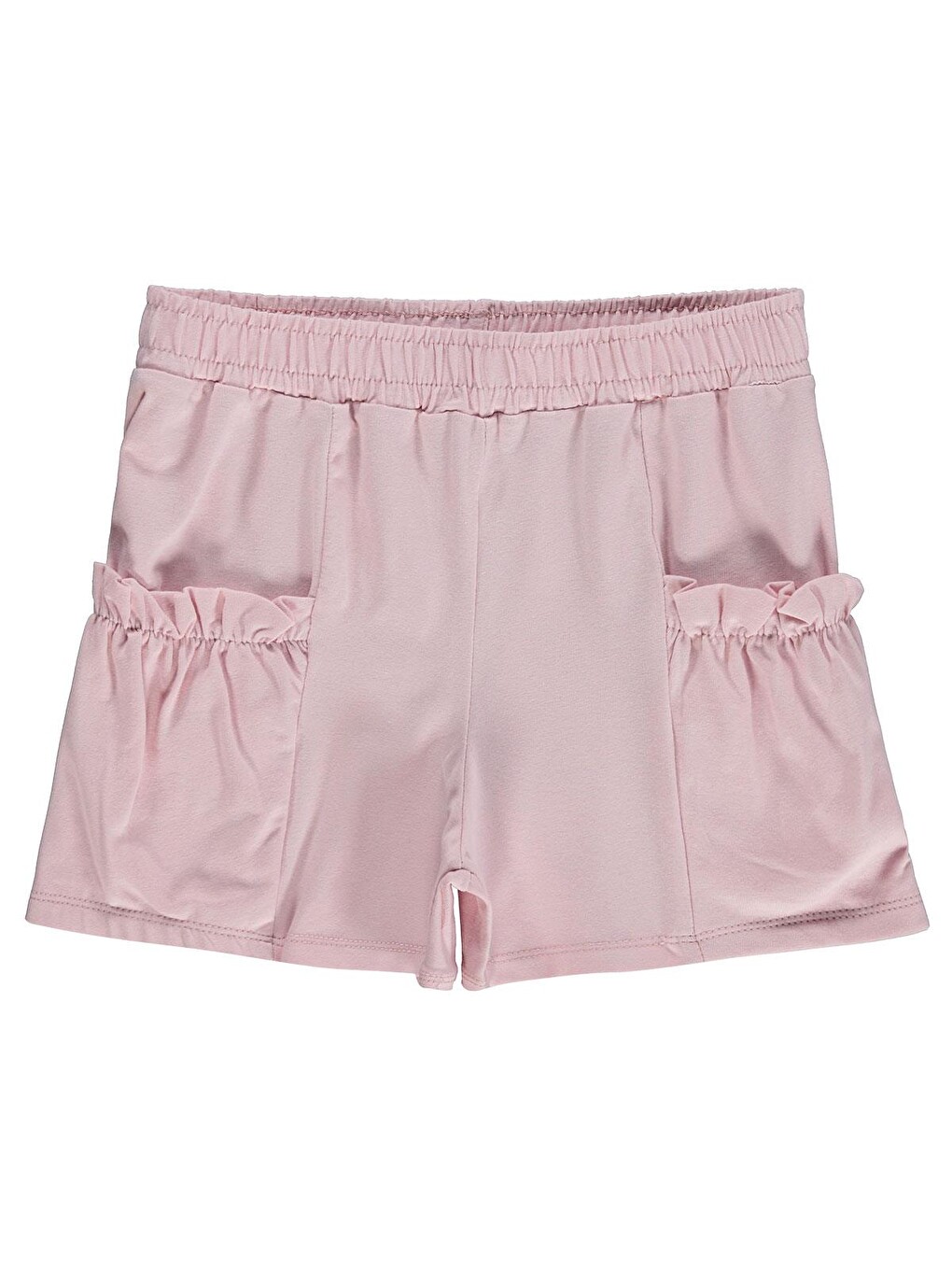 Pembe Girls Torba Cep Detaylı 6-9 Yaş Şort - Pudra