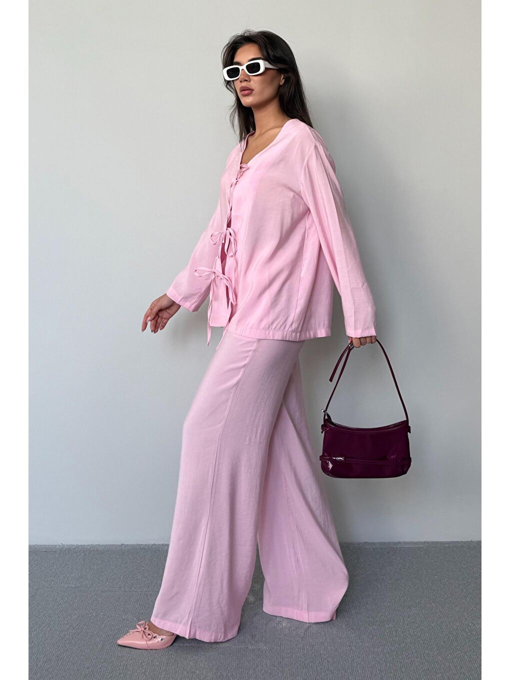 Pembe Önü Bağlamalı Alt Üst Takım Mg2473-4