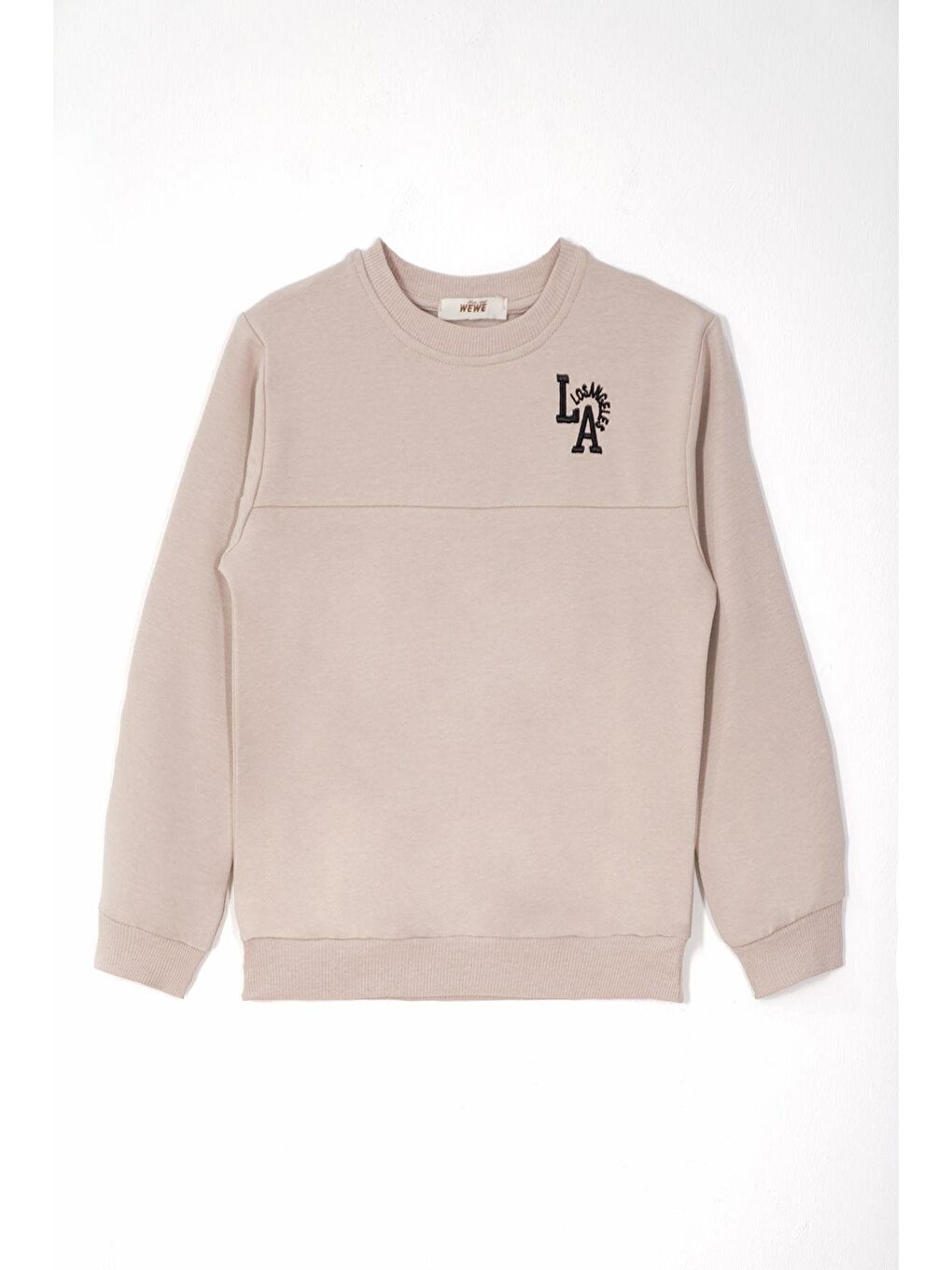 Bej Baskılı Nakışlı Taş Renk Erkek Çocuk Eşofman Takımı-2