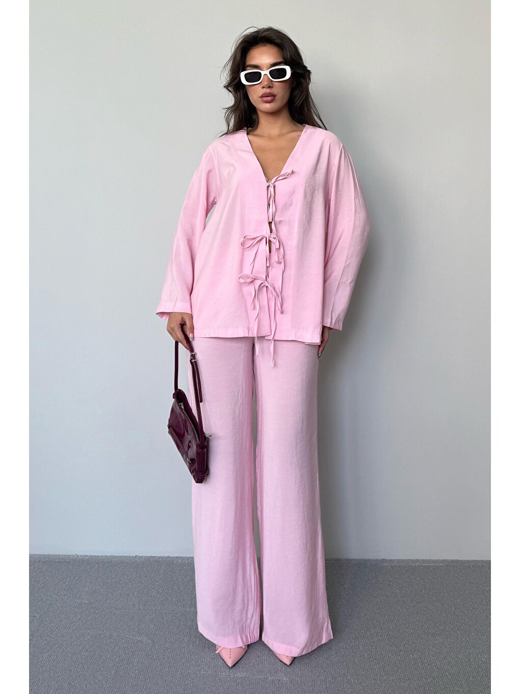 Pembe Önü Bağlamalı Alt Üst Takım Mg2473-5