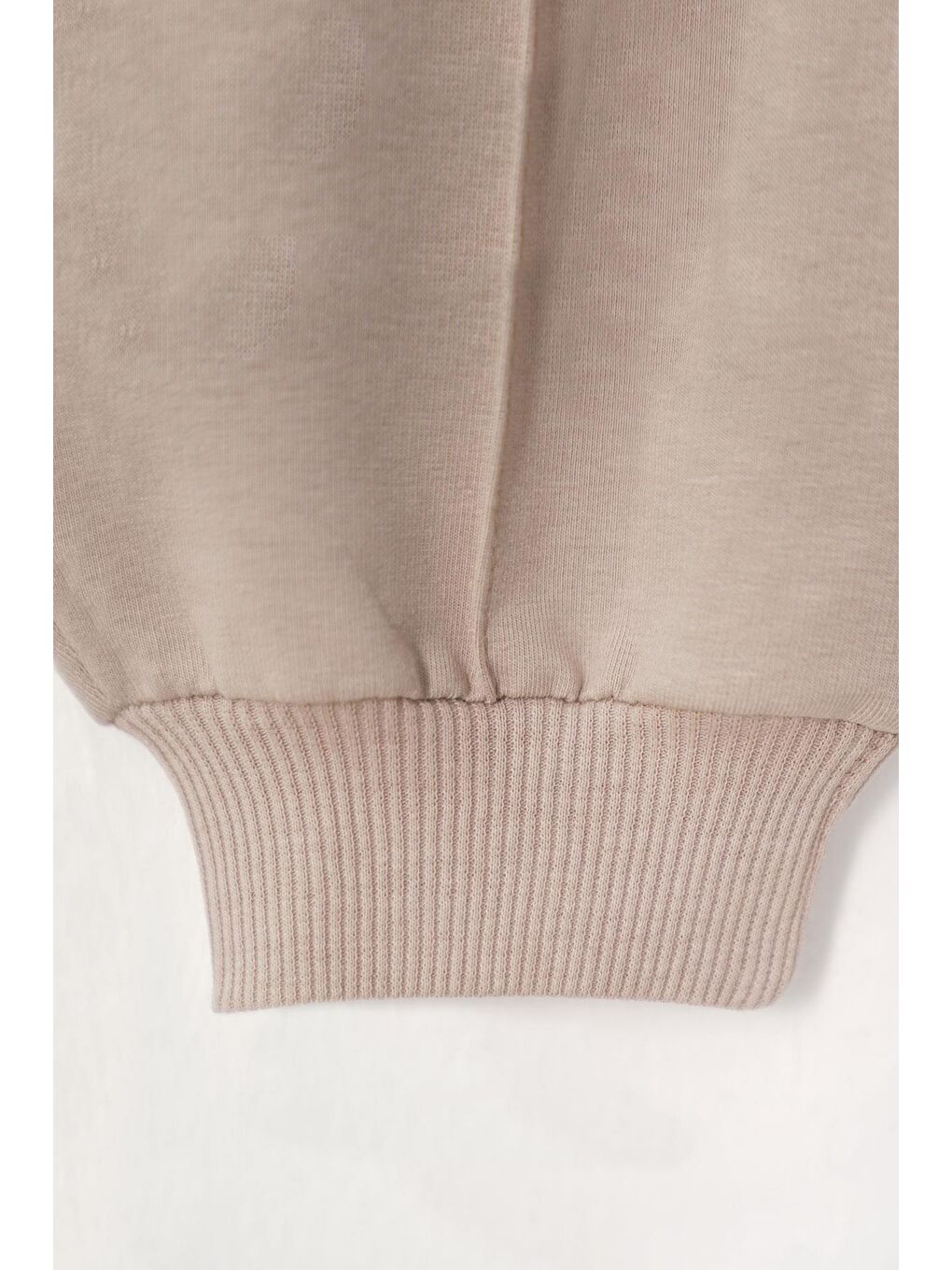 Bej Baskılı Nakışlı Taş Renk Erkek Çocuk Eşofman Takımı-6