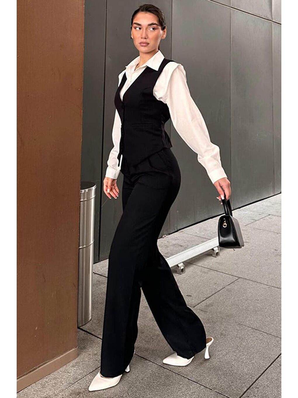 Siyah Kadın Yelek Mg2332-4