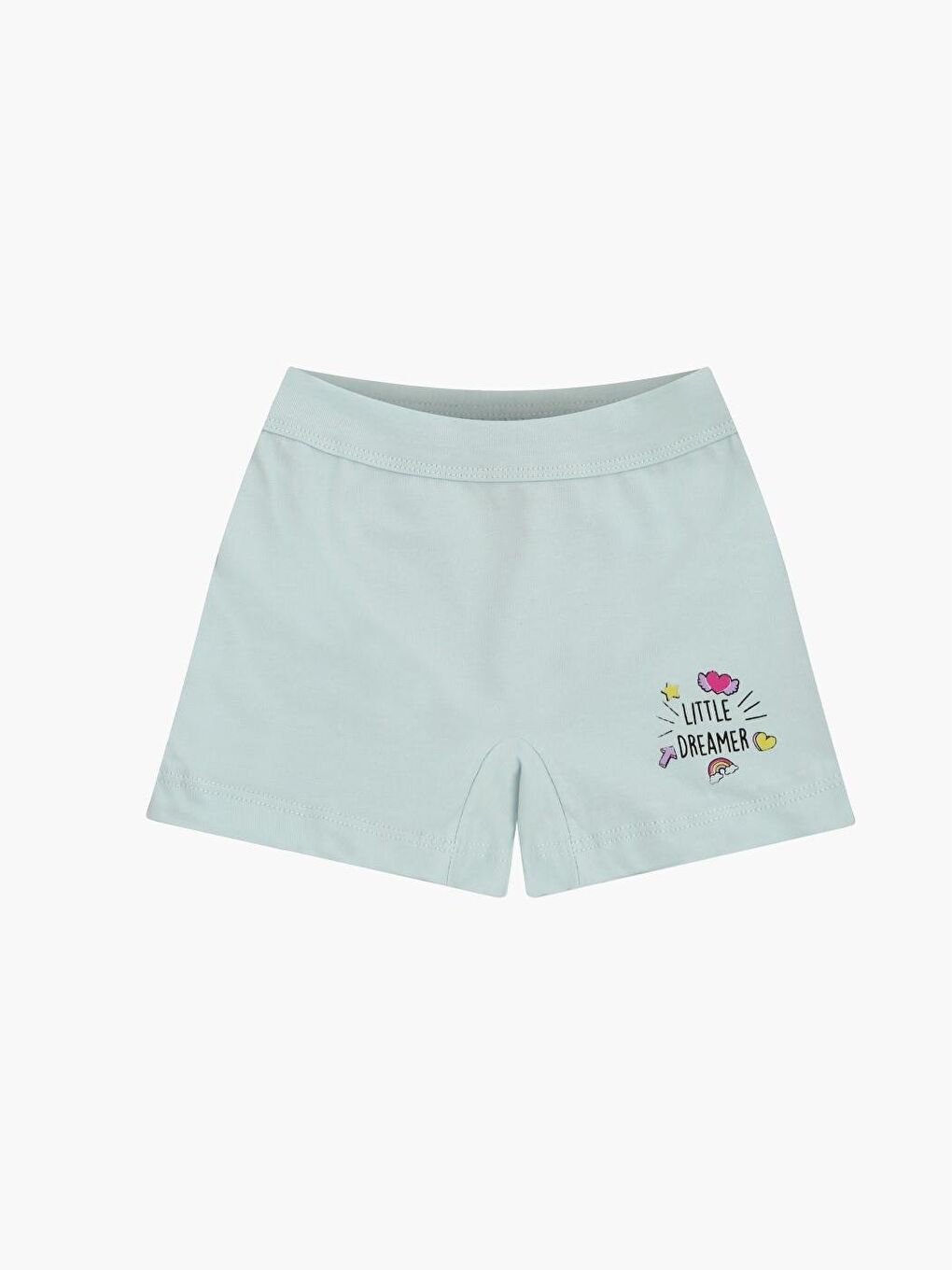 3'Lü Kız Çocuk Pamuklu Rainbow Karışık Boxer Şort-2