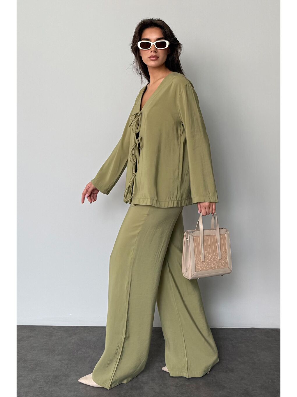 Yeşil Önü Bağlamalı Alt Üst Takım Mg2473-4