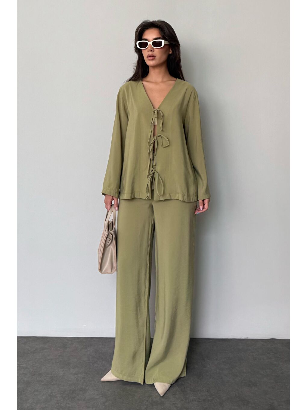 Yeşil Önü Bağlamalı Alt Üst Takım Mg2473-6