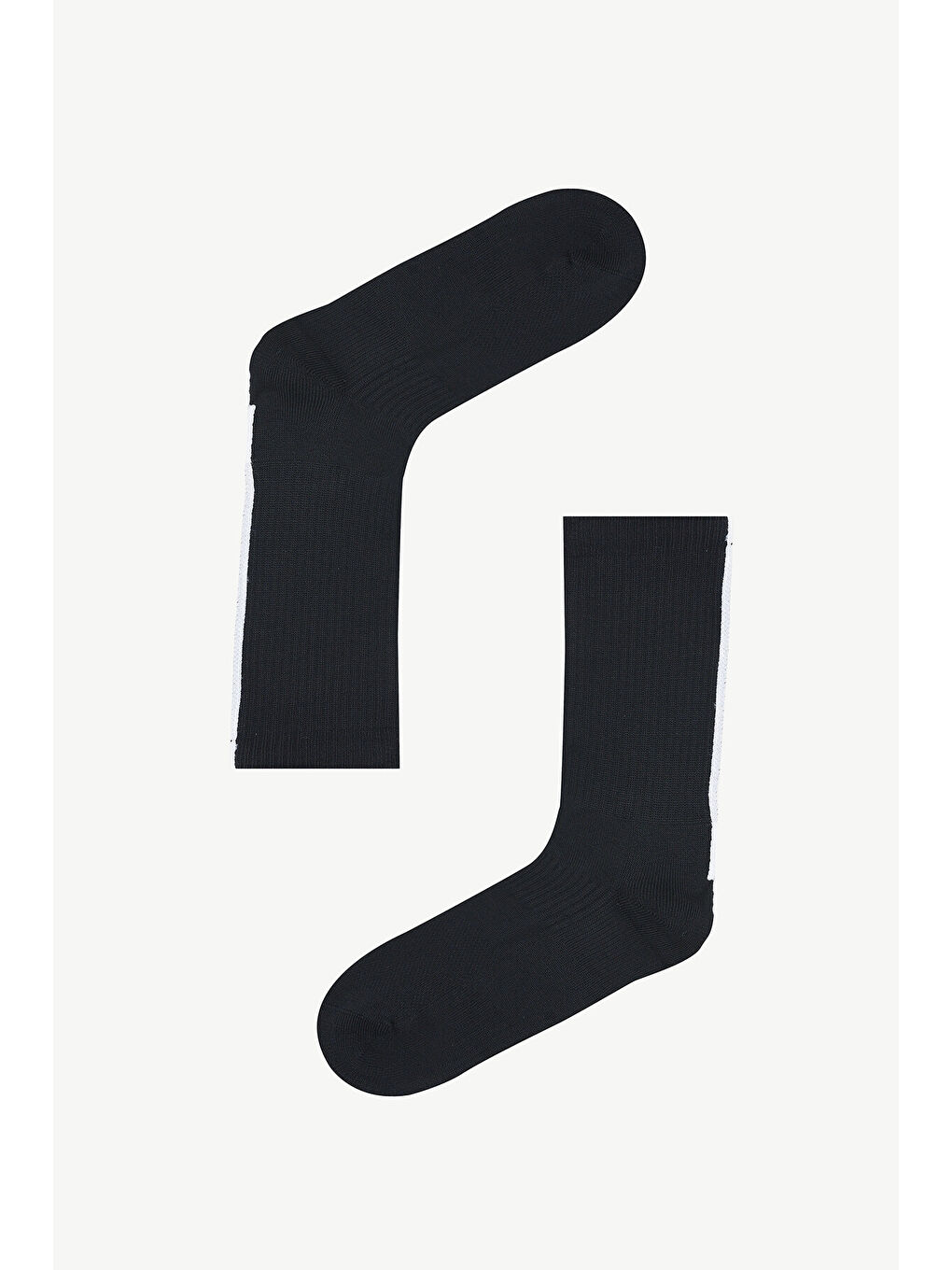 Siyah Kadın Çizgili Çorap