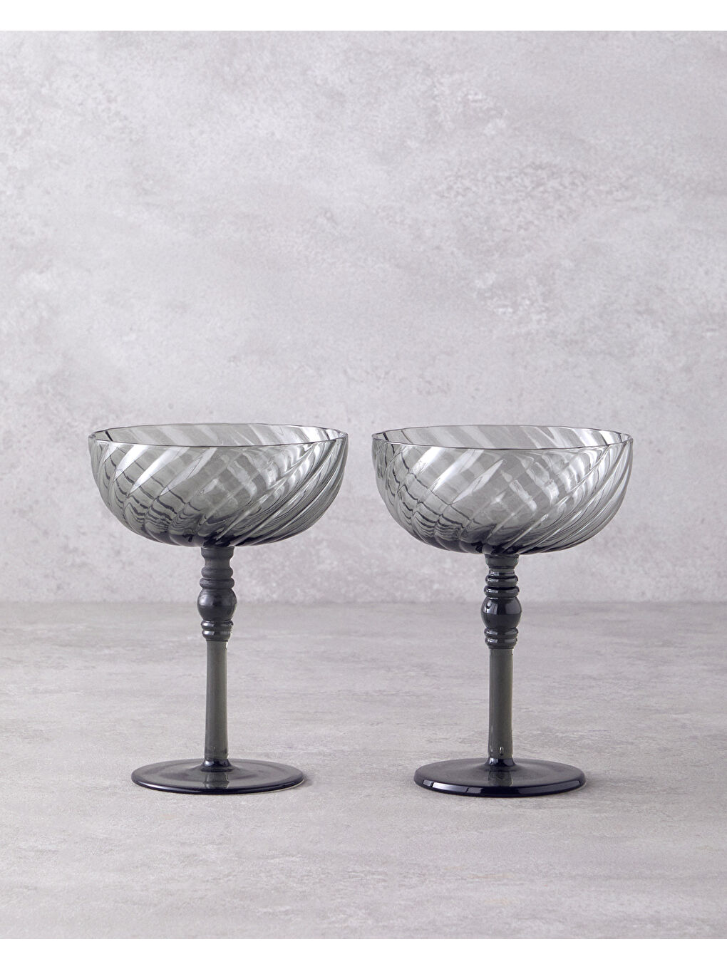 Meghan Cam 2'li Kadeh 280 ml Antrasit