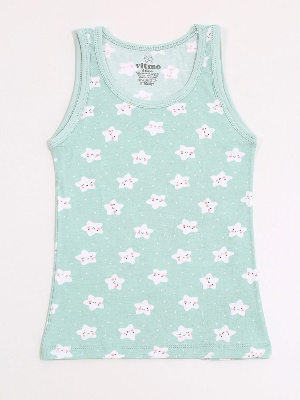 6'Lı Kız Çocuk Pamuklu Rainbow & Sun Karışık Atlet-2