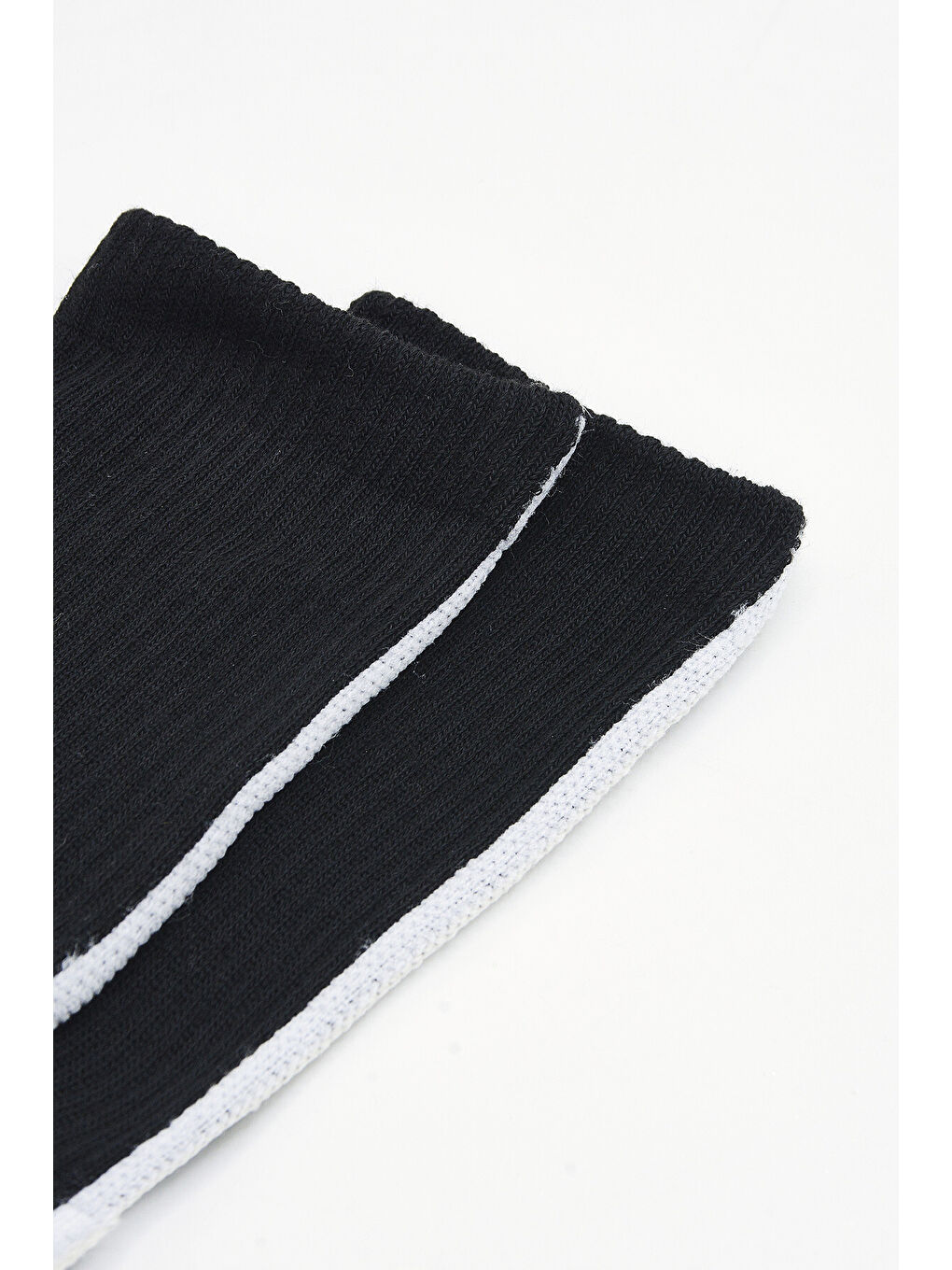 Siyah Kadın Çizgili Çorap-1