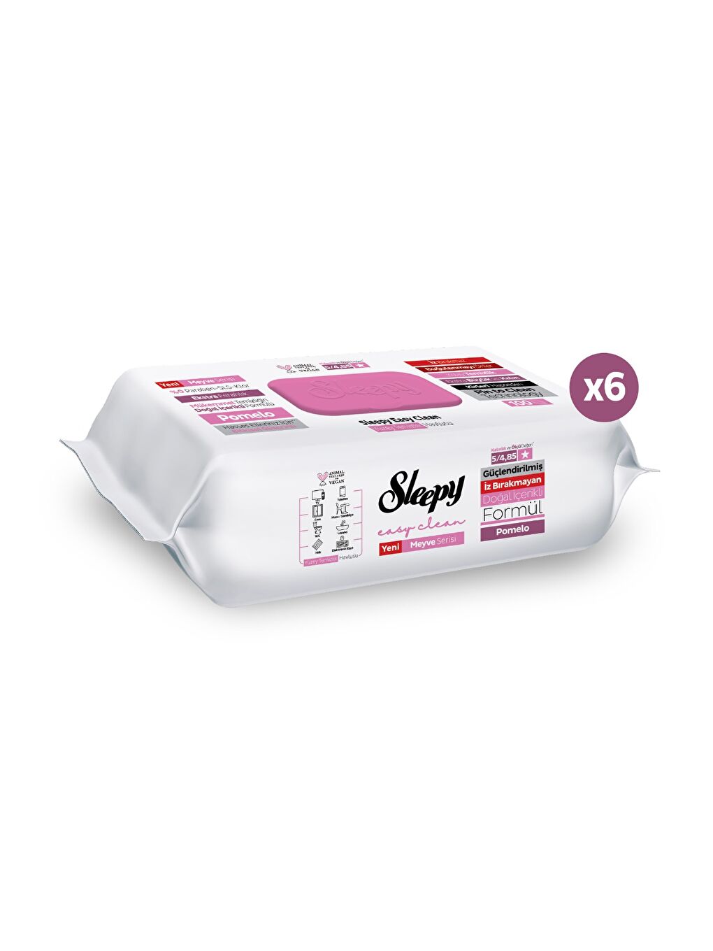 Meyve Serisi Yüzey Temizlik Havlusu Mendili Pomelo 6x100 (600 Yaprak)-1