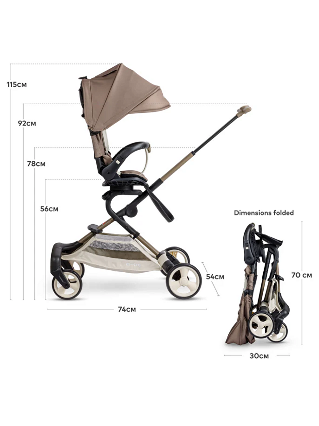 Baby Cruiser Bebek Arabası 360 Latte-2