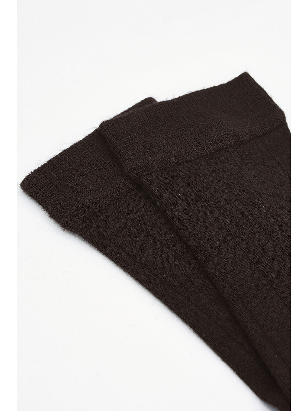 Kahverengi Çizgi Desenli Çorap-2