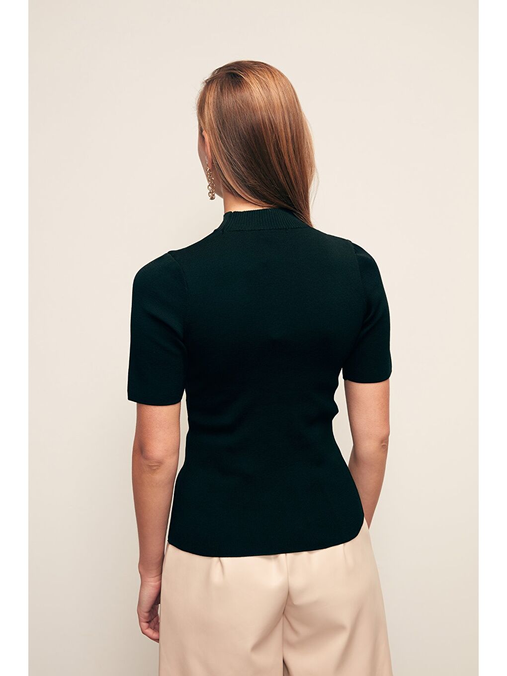 Yarım Balıkçı Triko - Siyah-4