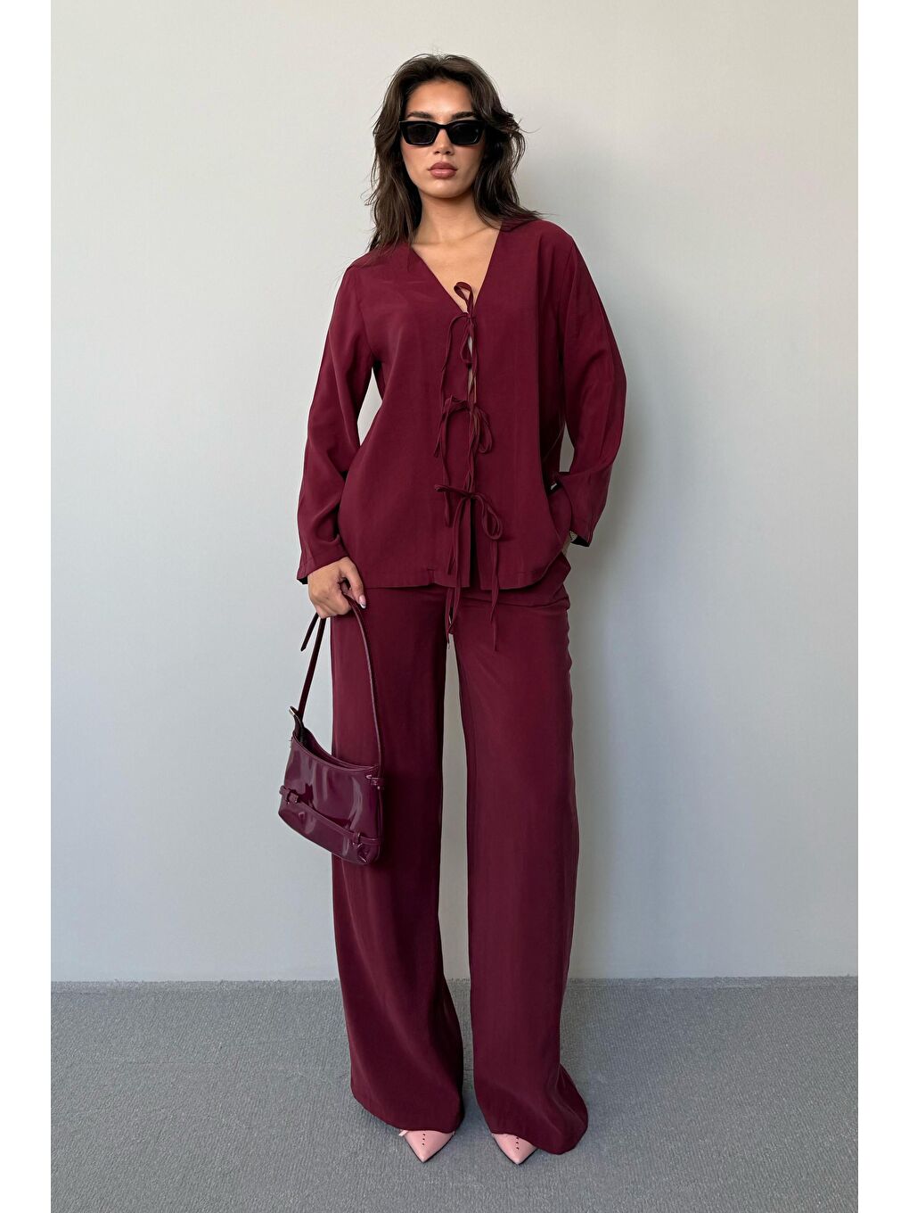 Bordo Önü Bağlamalı Alt Üst Takım Mg2473-6