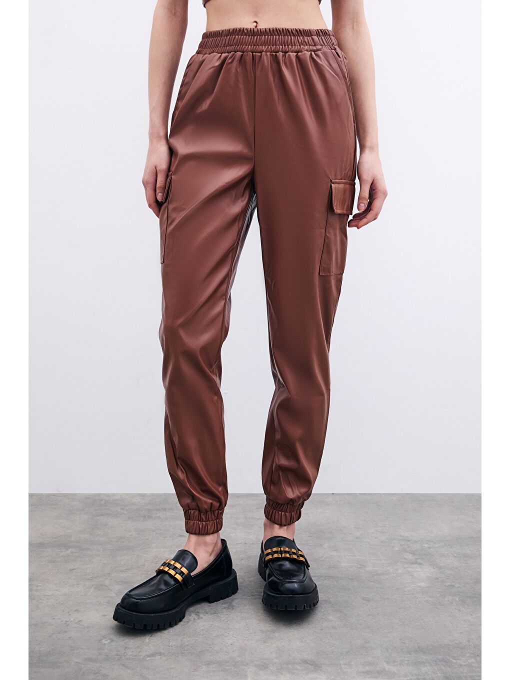 Kahverengi Cepli Kargo Pantolon - Koyu Kahve-2