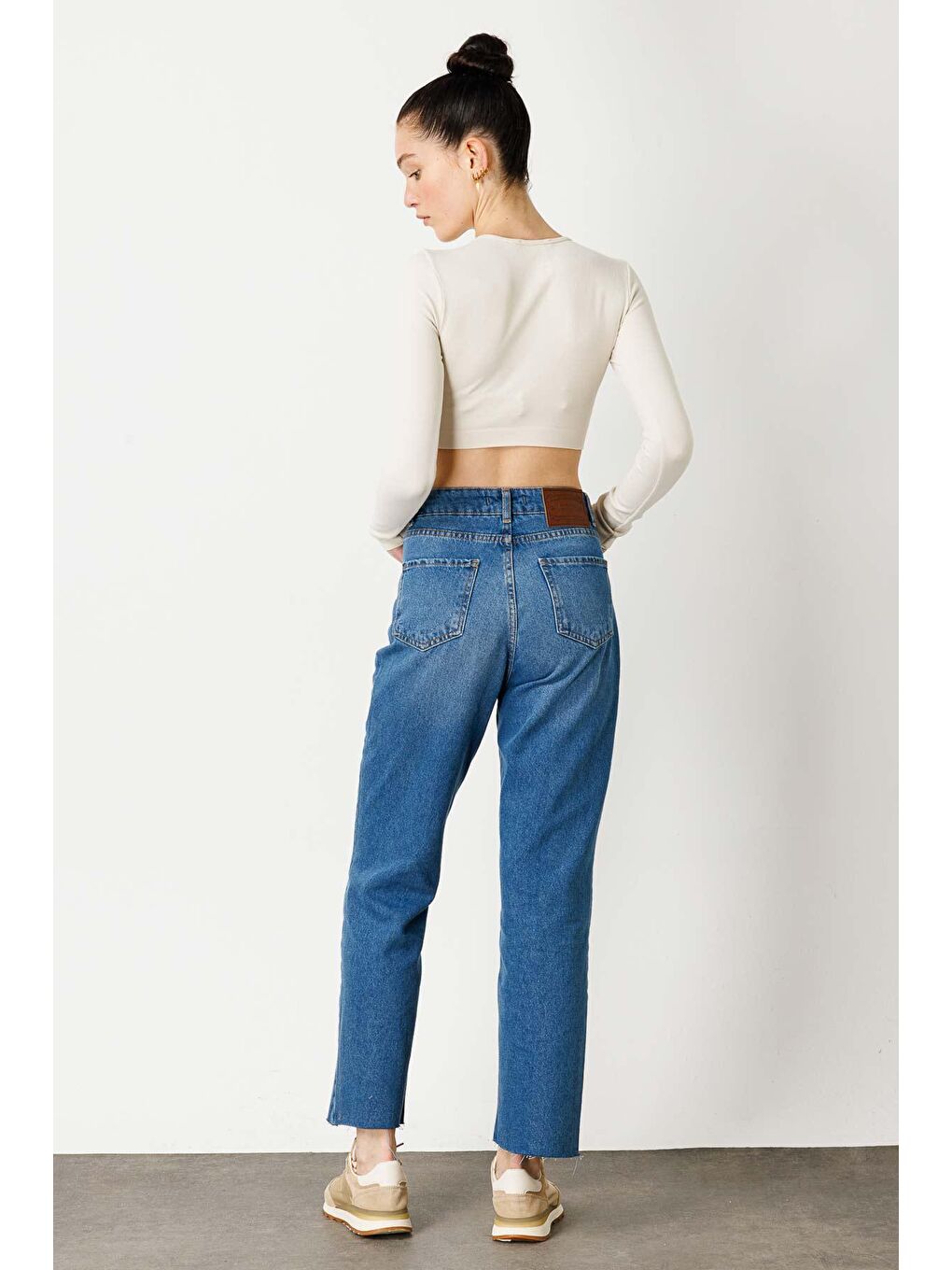 H1975'S Premium Yüksel Bel Jean - Açık Mavi-1