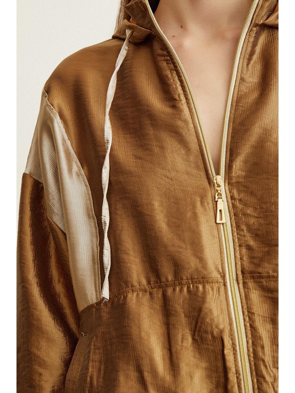 Sarı Fermuarlı Garnili Sweatshirt-4