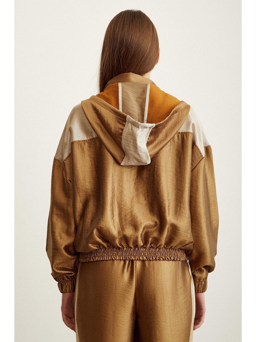 Sarı Fermuarlı Garnili Sweatshirt-5