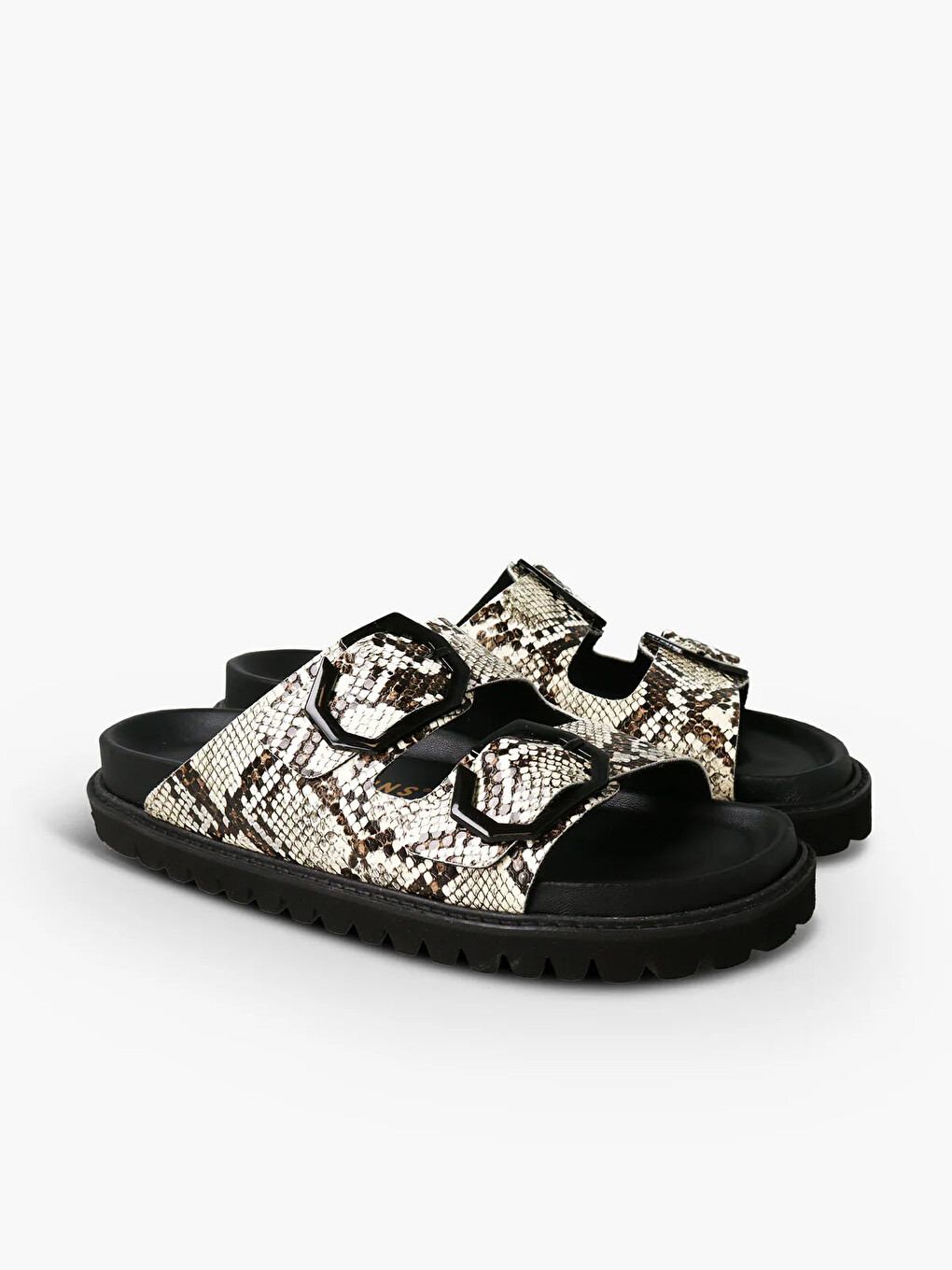 Karışık Kadın Terlik GALIA G106281 Vegan Snake Sand-1