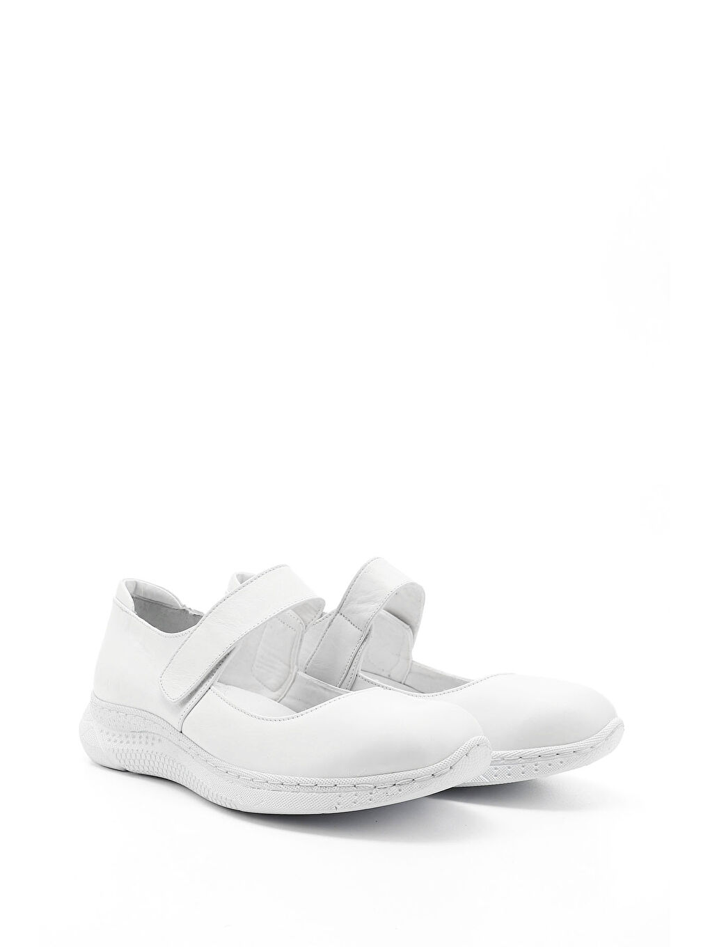 Beyaz Kadın CANLI BEYAZ Mary Jane Dolgu Taban Hakiki Deri Ayakkabı-2