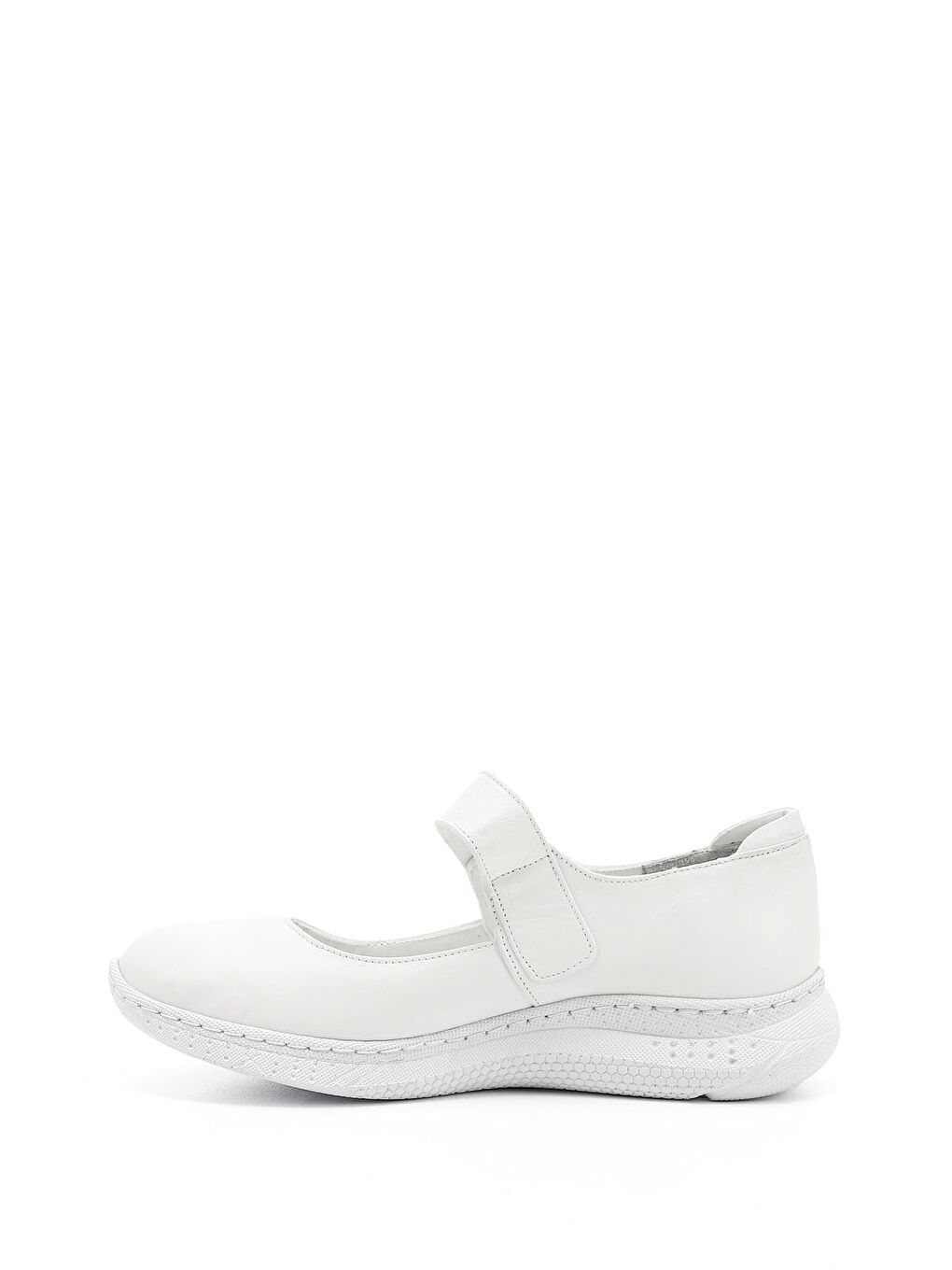 Beyaz Kadın CANLI BEYAZ Mary Jane Dolgu Taban Hakiki Deri Ayakkabı-3