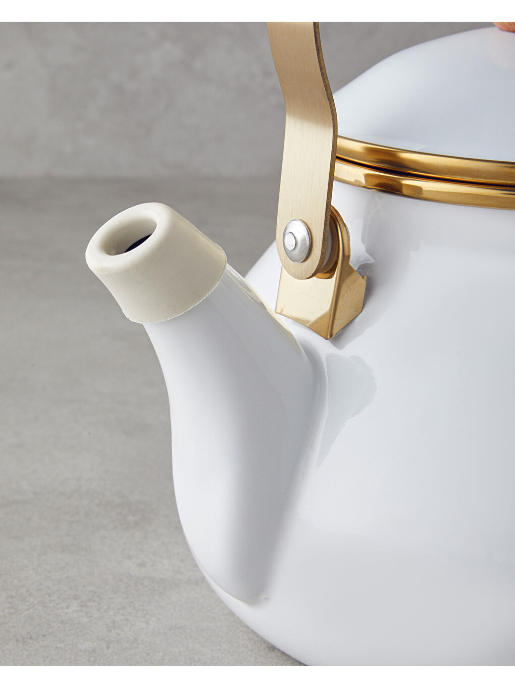 Floral Symphony Emaye Demlik 2 Litre Beyaz-1