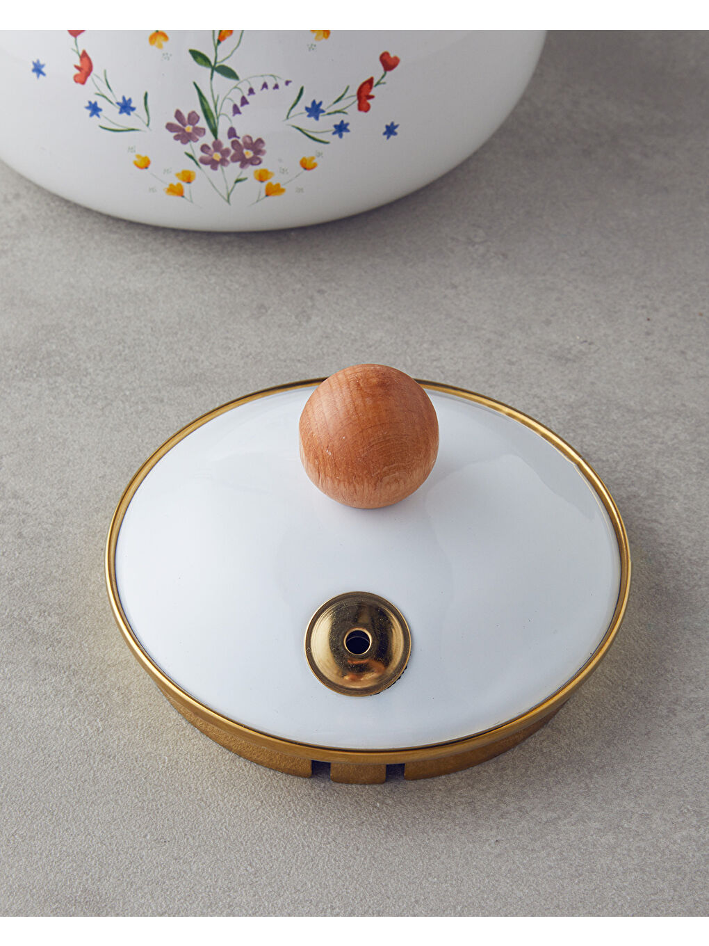 Floral Symphony Emaye Demlik 2 Litre Beyaz-2