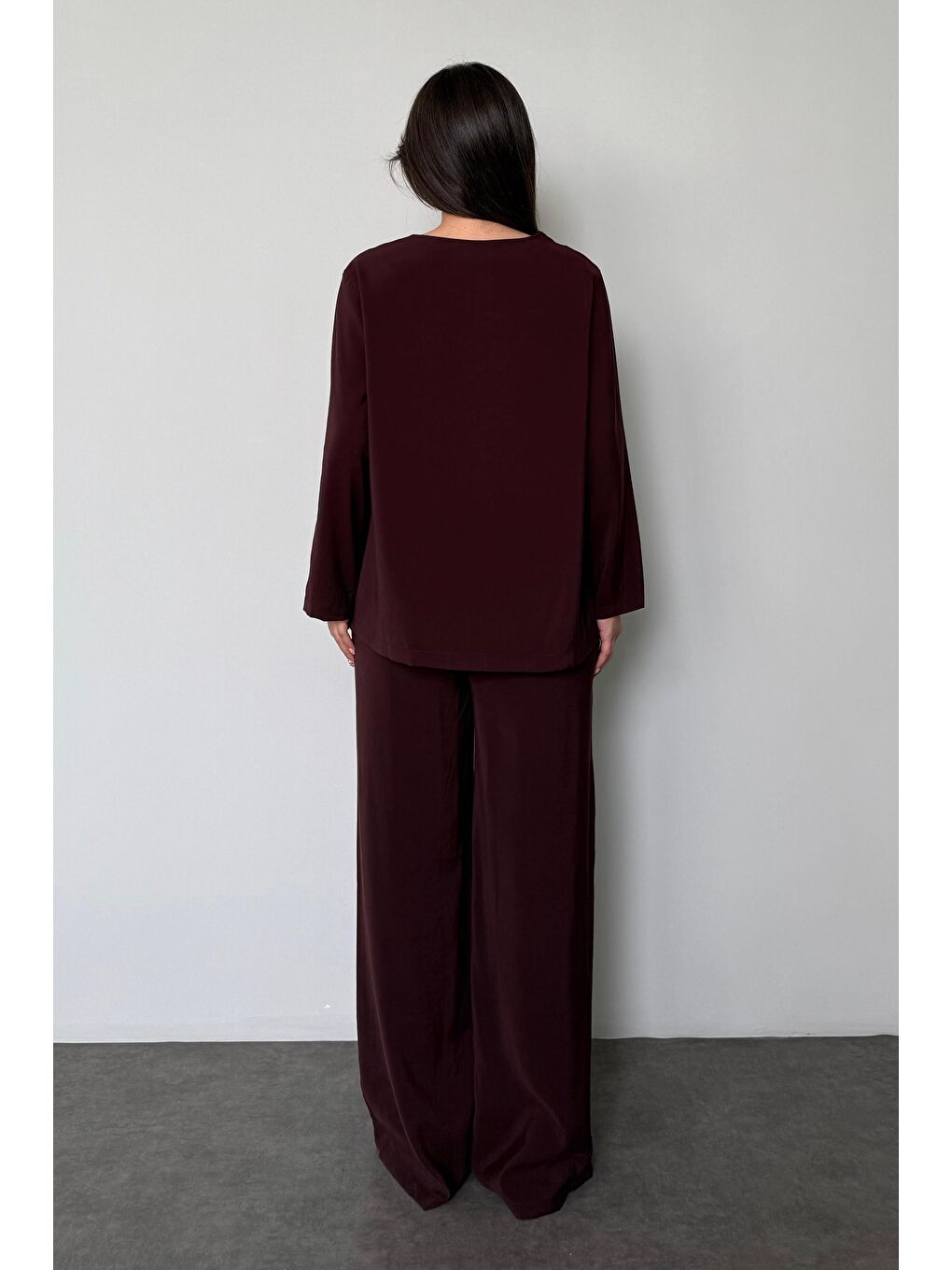 Kahverengi Önü Bağlamalı Alt Üst Takım Mg2473-5