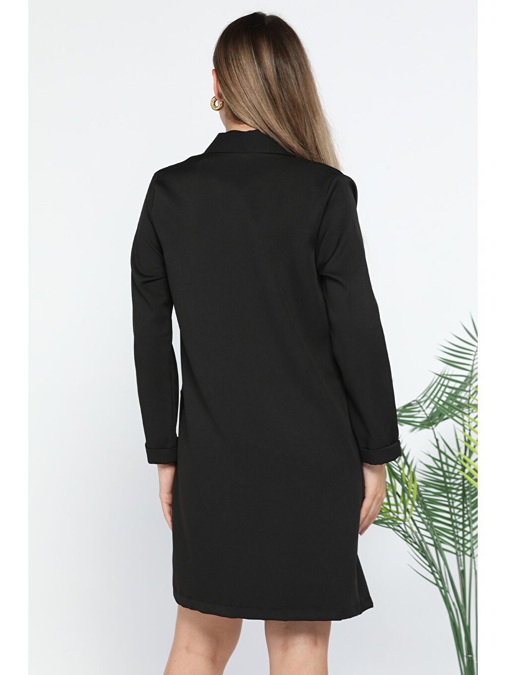 Siyah Kol Katlı Ceket-2